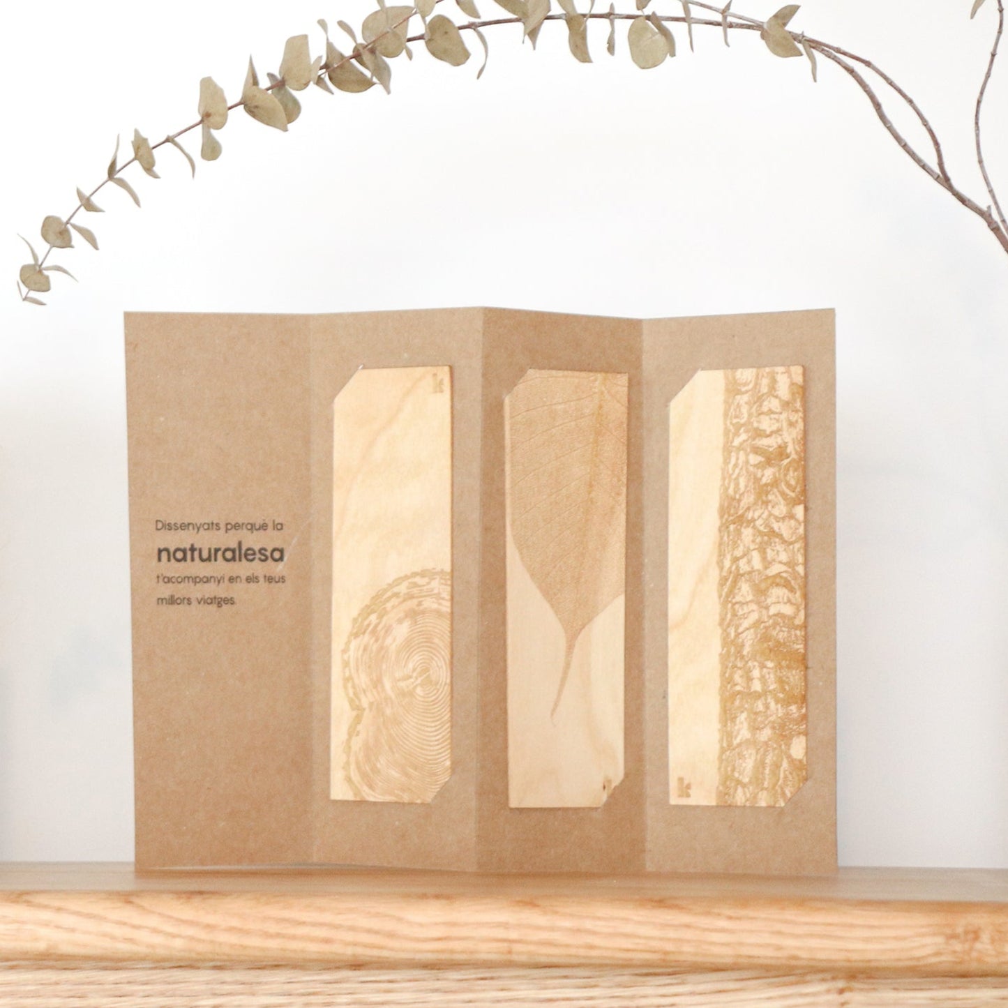 Pack de 3 puntos de libro de madera