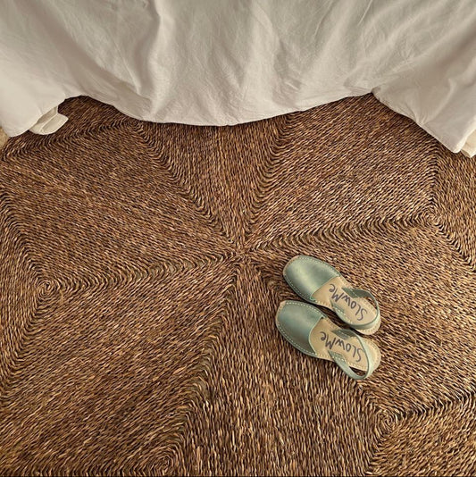 Alfombra Seagrass de fibras marinas Ø120cm