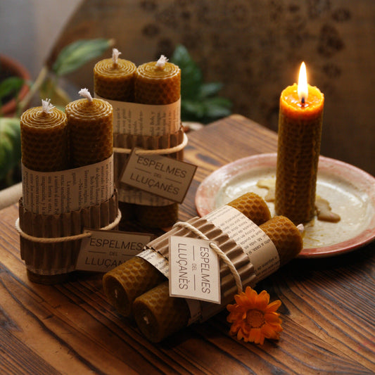 Set de 2 velas de cera de abeja L